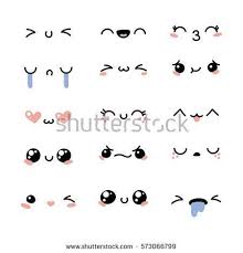 Childlike Emoticon Cartoon Cartoon Lovely Kawaii Doodle Manga Style Cute Face Set Of Inset Of Cute Doodle Cartoon Doodle Characters Funny Doodles