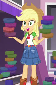 Applejack's human counterpart appears in the my little pony equestria girls franchise. 1939635 Applejack Cropped Diy With Applejack Equestria Girls Safe Screencap Solo Spoiler Equestria Girls My Little Pony Applejack Mlp Equestria Girls