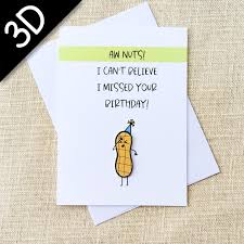 Aw Nuts Belated Birthday Card Funny Pun Card Happy Belated Etsy In 2021 Funny Birthday Cards Belated Birthday Card Dad Birthday Card