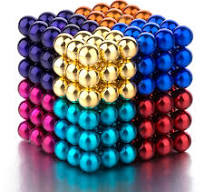 PROLOSO Buckyballs Magnetic Ball Sculpture Toys for Intelligence  Development and Stress Relief (5MM Set of 216 Balls), 6/8 Colors
