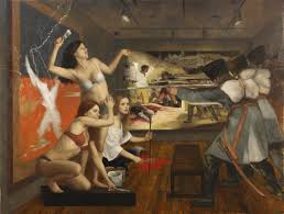 This image can be reproduced in any way apart from any commercial uses. Narrative Painting Cesar Santos The Three Graces C 2018
