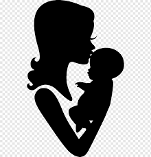 Silhouette Drawing Stencil Mother Silhouette Png Pngwing