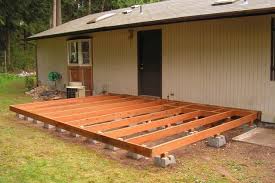 How To Make A Ground Level Wooden Deck Ehow Building A Floating Deck Building A Deck Decks Backyard