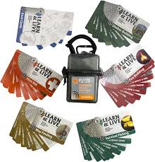 Amazon Com Ust Learn Live Outdoor Skills Educational Card Set With Durable Waterproof Compact Design And Storage Case For Hiking Camping And Outdoor Survival Sports Outdoors