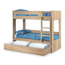 Https Www Happybeds Co Uk Ellie Oak Wooden Bunk Bed And Trundle Guest Bed Underbed Storage Drawer Wooden Bunk Beds Bunk Beds Bed
