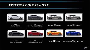 Lexus Gs F Color Chart First Drive Exterior Colors Pearl
