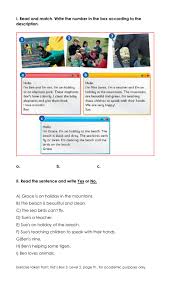 mountains reading comprehension worksheet
