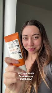 kbeauty is always ahead of the game & @somebymi.official’s air fit  sunscreen is no exception ☀️ definitely my favorite atm (real skin, no  filters) • (*prices can vary! also available