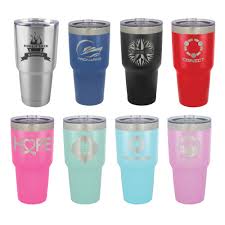 Zonegrace 4 pack rose gold 12 oz stainless steel stemless wine glass mug, double wall vacuum insulated thermal wine tumbler with lids set of 4 for coffee, wine, cocktails, ice cream including 4 straws. 30 Oz Classic Insulated Stainless Steel Tumbler 8 Colors Lazerworx Design Studio Custom Laser Engraved Stainless Tumblers