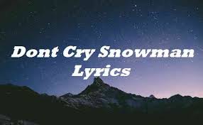 Don't cry, snowman, don't leave me this way a puddle of water can't hold me close, baby can't hold me close, baby i want you to know that i'm never leaving Dont Cry Snowman Lyrics Sia Song Songlyricsplace