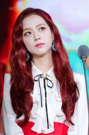 Pin By Yuna On K Pop Red Hair Blackpink Jisoo Black Pink