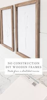 How to make a wooden picture frame. Simple No Construction Diy Wooden Frames Made With Stretched Canvas Diy Picture Frames Wooden Diy Wood Picture Frames Diy