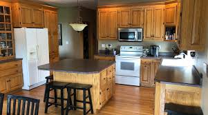 stained cabinets vs painted kitchen