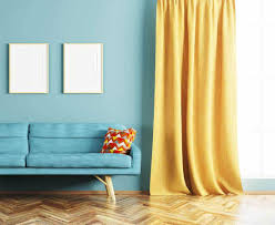 Custom linen drapes frame the windows in the. What Curtains Go With Blue Walls 15 Awesome Ideas Home Decor Bliss