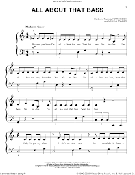 All ▾ free sheet music sheet music books digital sheet music musical equipment. Trainor All About That Bass Sheet Music For Piano Solo Big Note Book