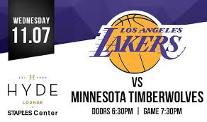 Et at the staples center. La Lakers Vs Minnesota Timberwolves Tickets At Your Computer Or Mobile Device Tixr At Hyde Staples In Los Angeles At Hyde Lounge At Staples Center Tixr