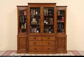 Text is best or call and. Victorian Antique 1880 Breakfront Library Bookcase Antique China Cabinets Library Bookcase Cabinet Furniture