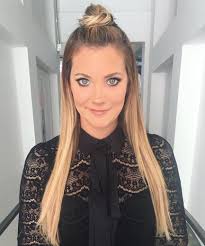 20 Ideas How To Spice Up Your Half Bun Straight Hairstyles Half Bun Hairstyles Balayage Straight Hair