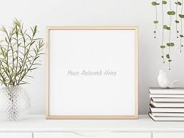 Square Poster Frame Mockup Free Mockup Inspirational Quotes Wall Art Wall Art Quotes Calligraphy Wall Art