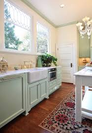 Modern apartment pastel green shaker kitchen cabinets from china. Mint Green Kitchen Cabinets Transitional Kitchen Garrison Hullinger Interior Design