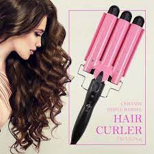 Victsing 28mm Hair Curler Ceramic Triple Barrel Hair Curler Us Plug Walmart Com In 2021 Triple Barrel Hair Hair Curlers Curling Iron Hairstyles
