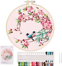 Stitching is so much fun! Affordable Embroidery Starter Kit Cross Stitch Kit With Embroidery Cloth Plastic Hoop Needles And Threads Instructions Complete Embroidery Kit For Adults Suitable For Beginners And Hobbyists Classic Fashion Www Heapbharat In