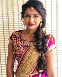 Beauty Personified Our Bride Neha Looks Ravishing For Her Engagement Ceremony Hair And Makeup By Indian Bridal Hairstyles Hair Styles Engagement Hairstyles
