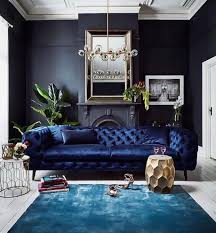 Black Living Room With Sapphire Furnishings Black Living Room Beautiful Living Rooms Living Room Designs