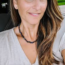 Baltic Amber Necklace Raw Honey Polished Olive Lava Rock