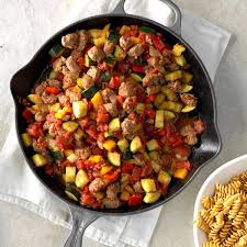 Italian Sausage Veggie Skillet Recipe Italian Sausage Recipes Sausage Recipes Healthy Sausage Recipes