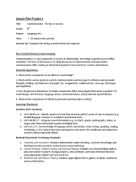 In this lesson, you learned about concluding sentences. Lesson Plan Project 1 Technology Lesson Plan Communication