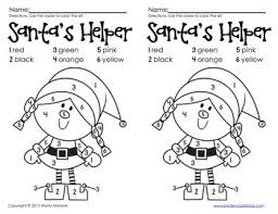 Color By Number Christmas Elf Christmas Elf Elf Activities Elf Kindergarten