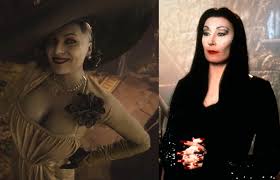 Such an honor to be a part of this video game and bring this (ehem) huge character to life. Capcom Resident Evil Village Villainess Lady Dimitrescu Inspired By Morticia Addams Elizabeth Bathory Bloody Disgusting