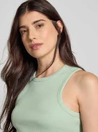 Tom Tailor Damen 1035368 Tanktop mit Rippstruktur, 24702-Neon Lime, XXL ab  13,64 €