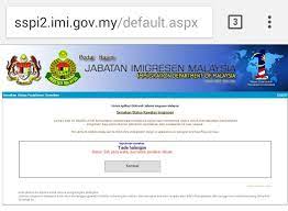 .untuk membuat semakan status senarai hitam 'blacklist' imigresen atau semakan status kawalan untuk perjalanan ke luar negara secara online. Suria Amanda Semakan Status Kawalan Imigresen