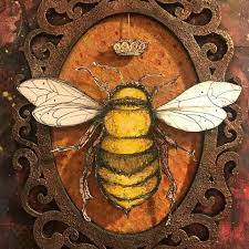 Pin By Mimi Foxmorton On Honey Bees And Honey Queen Bees Art Bee Painting Bee Art