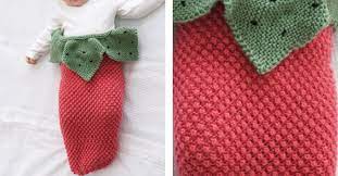 These adorable knitted baby cocoons free patterns are perfect for keeping your little one cozy. Strawberry Knitted Baby Cocoon Free Knitting Pattern
