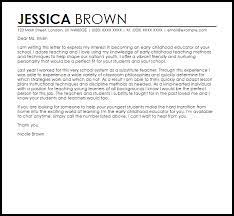Examples & templates ready to use & copy. Early Childhood Educator Cover Letter Sample Cover Letter Templates Examples