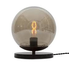 Black Marble And Glass Globe Table Light Small Small Table Lighting Light Table Globe Lamps