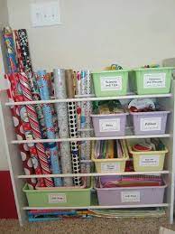 Wrapping Paper Station Gift Wrap Organization Gift Wrapping Station Craft Organization