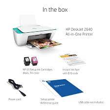 Hp Deskjet 2640 All In One Wireless Color Inkjet Printer White Teal Instant Ink Ready Walmart Com Color Inkjet Printer Inkjet Printer Mobile Print