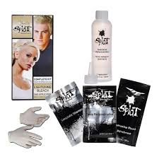 I have dark brown hair and the tips were bleached from a previous hair color so the majority of my hair turned a darker red than the tips but i'm happy with it. Splat Lightening Bleach Long Lasting White Colour Hair Dye Kit Hair Dye Uk 30 Vol