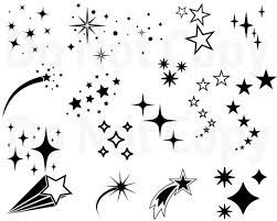 Stars Svg Bundle Star Vector Shooting Stars Svg File For Cricut Outer Space Design Elements Clip Art Star Silhouette Png Dxf Esp With Images Star Silhouette