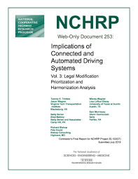 Implications of Connected and Automated Driving Systems, Vol. 3: Legal  Modification Prioritization and Harmonization Analysis