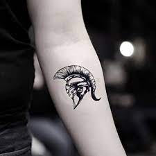 Leg tattoos warrior tattoos viking tattoos tattoos helmet tattoo friend tattoos aries tattoo inspirational tattoos spartan tattoo. Spartan Helmet Temporary Fake Tattoo Sticker Set Of 2 Amazon De Beauty