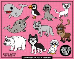 Arctic Animals Clipart Set Zip A Dee Doo Dah Designs In 2020 Animal Clipart Arctic Animals Clip Art