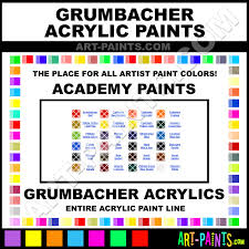 Grumbacher Academy Acrylic Paint Colors Grumbacher Academy