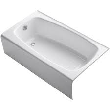For more information, check out our project guide, how to clean your bathtub. Kohler Seaforth 4 5 Ft Left Drain Rectangular Alcove Soaking Tub In White K 745 0 The Home Depot