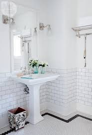 Black And White Bathroom Floor Tile Ideas This Versatile Vintage Classic Is Back In Bathrooms Everywhere Vintage Bathroom Tile Bathroom Floor Tiles Bathroom Tile Designs