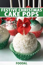 Serve on wooden or plastic sticks. Festive Christmas Cake Pops Recipe For The Holidays Foodal